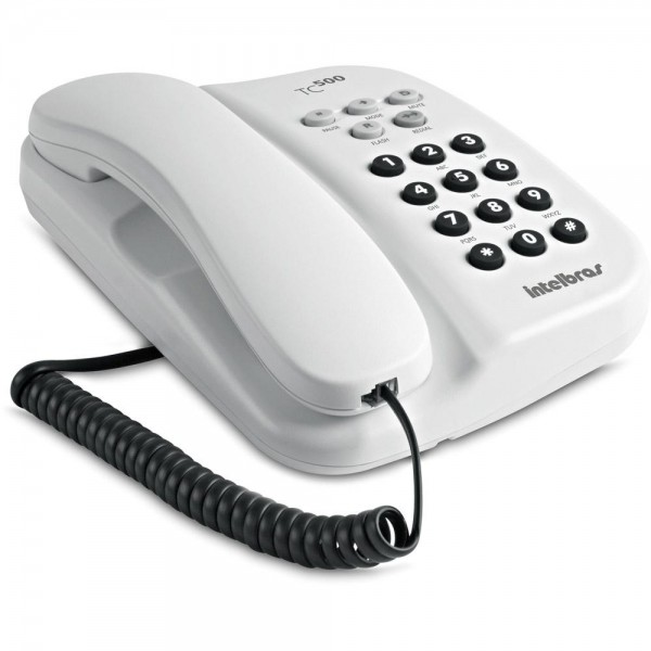 TC 500 Telefone com Fio Branco Ártcico com Chave